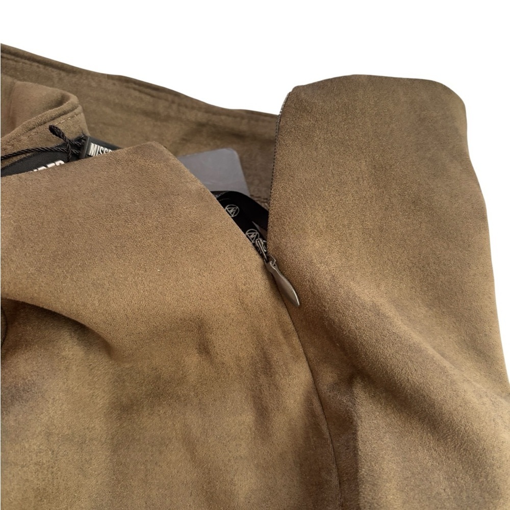 Suede Olive Mini Skirt - Picture 5 of 5